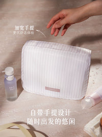 Travel Toiletry Bag with Wet/Dry Separation, Large Capacity Portable Hanging Cosmetic Organizer for Business Trips