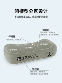 Portable Foldable Memory Foam Travel Pillow for Neck Support