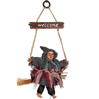 Halloween Witch Rubber Hanging Ornament for Cafe & Scene Decor