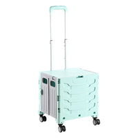 Foldable Shopping Cart with Wheels, Portable Utility Cart for Groceries, Laundry, and Outdoor Use