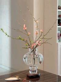 Chinese Retro Lantern Glass Vase for Home Decor and Flower Arrangements