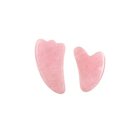 Rose Quartz Gua Sha Massage Tool for Face and Body - Acupressure and Lymphatic Drainage