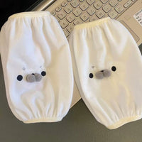 Cute Seal Plush Arm Sleeves for Students and Office Wear, Dirt-Resistant and Durable