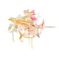 Yimo Chinese Style Floating Fragrance Pendant Wind Chime Butterfly Love Flower 3D Metal Puzzle Model Handmade Adult Decompression Gift