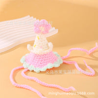 Pet Knitted Birthday Hat for Cats and Small Dogs, Cute Festival Photo Prop