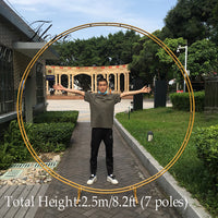 Double Round Metal Wedding Arch for Outdoor Background Decoration