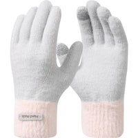 Women's Winter Plush Touchscreen Gloves with Fleece Lining