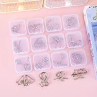 9-Piece Interlocking Ring Puzzle Set for Kids and Adults, Brain Teaser Fidget Toy Gift
