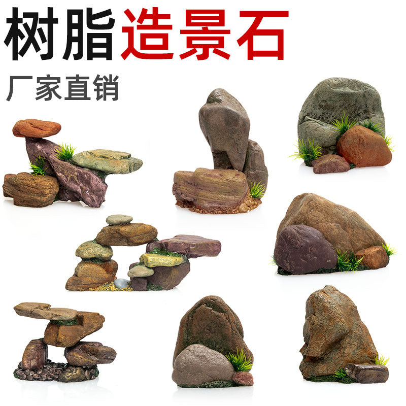 Artificial Pebble River Stones for Aquarium Landscaping and Garden Decor
