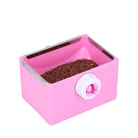 Anti-Bite Pet Feeder Bowl for Rabbits Guinea Pigs Chinchillas, Fixed Food Trough