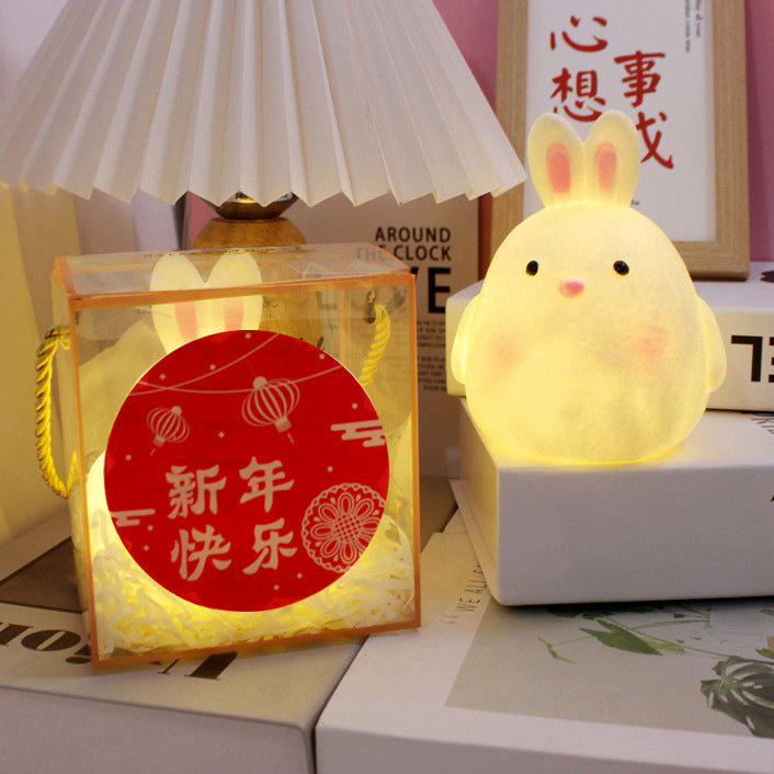 Cartoon Rabbit LED Night Light with Handle Bag, Perfect for Kids' Gifts and Party Favors