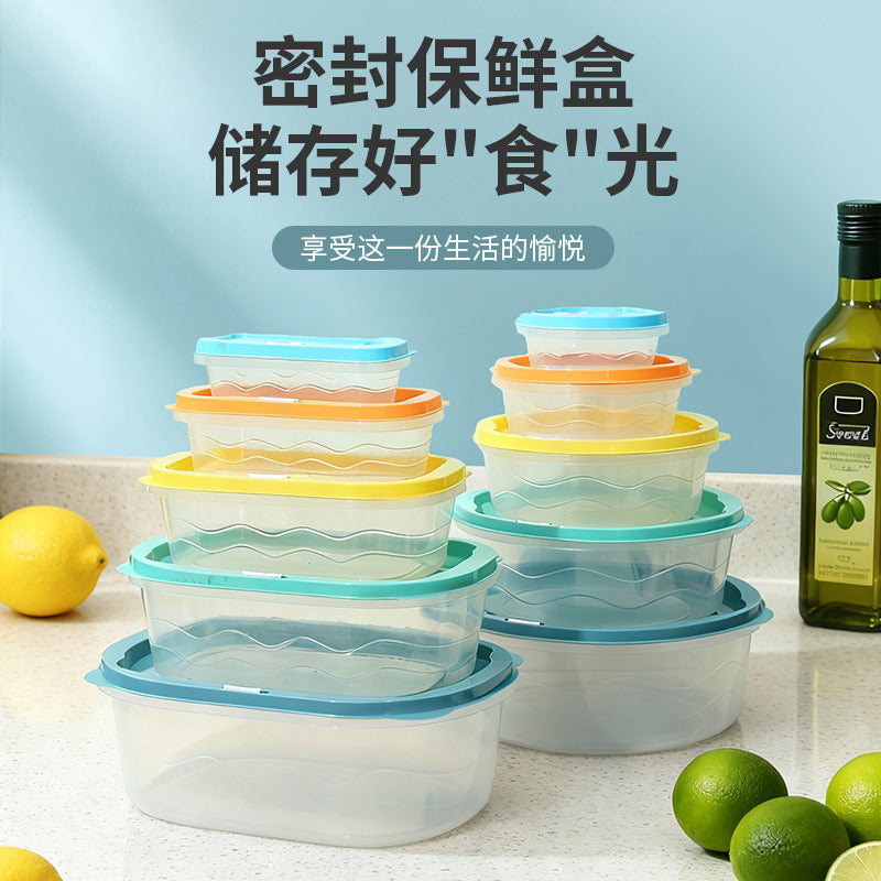 Food Grade PP Refrigerator Storage Containers with Lids - 5-Piece Set