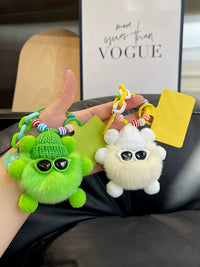 Cute Sootball Plush Keychain for Bags and Car Keys
