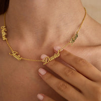 Personalized Stainless Steel Gold-Plated English Letter Name Necklace for Women