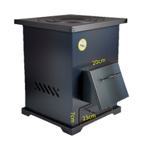 Wood/Coal Dual-Fuel Gasification Stove Thickened Cast Iron Indoor Heater Smokeless Oven