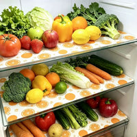 Refrigerator Drawer Liner Mats - Absorbent, Non-Slip, Cuttable Shelf Liners for Kitchen Cabinets & Tables