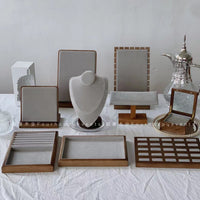 Wooden Necklace Display Stand Jewelry Mannequin Bust for Pendants and Chains