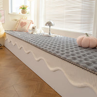 Irregular Plush Bay Window Cushion, All-Season Decorative Mat for Balcony & Bedroom