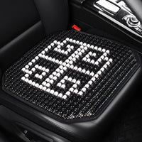 Cross-Border Resin Jade Wood Bead Car Seat Cushion Set, 3-Piece Wholesale Single Seat Office Interior Seat Pad