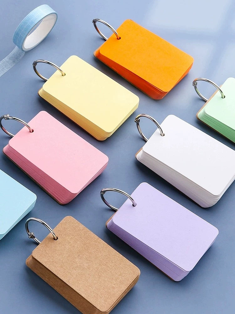 Mini Portable Ring Binder Notebook for Vocabulary Learning and Notes