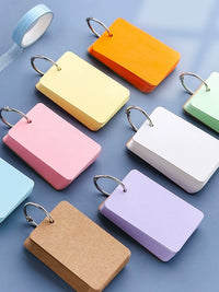 Mini Portable Ring Binder Notebook for Vocabulary Learning and Notes