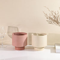 Modern Nordic Ceramic Planter Pot with Saucer for Indoor Plants & Succulents