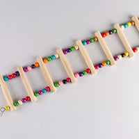 Pet Bird Ladder Toy Wooden Hanging Swing Bridge for Parrots Hamsters Chinchillas Cage Accessories