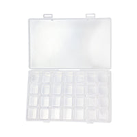 Jewelry Storage Box Nail Art Organizer Anti-oxidation Earrings Necklace Transparent Multi-grid Portable Storage Box