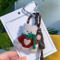 Korean Style Christmas Limited Edition Plush Keychain for Bags - Santa, Bear, Tree Designs