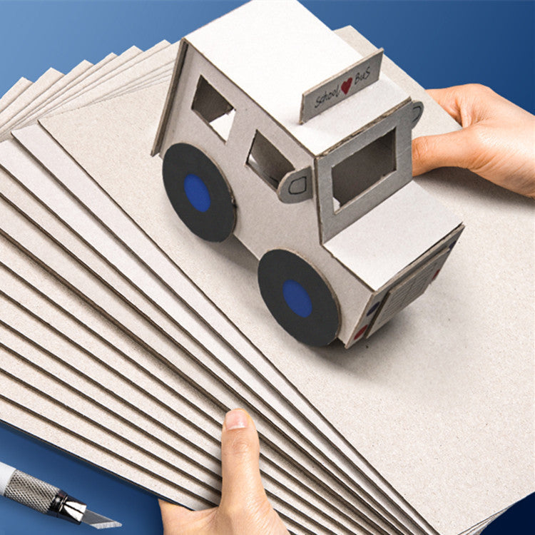 Thick Cardboard Sheets for DIY Crafts, Models, and Packaging - White & Grey A2-A7 Sizes