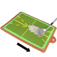 Golf Hitting Mat with Swing Trajectory Display for Indoor Practice