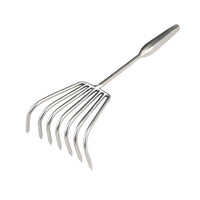 Stainless Steel Hand Rake for Gardening, Weeding, and Soil Loosening