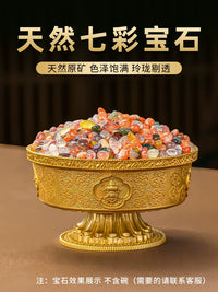 Tibetan Mandala Offering Seven-Gemstone Set for Buddhist Rituals