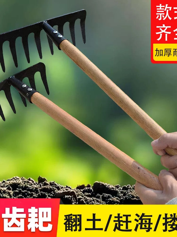 Professional Clam Rake and Crab Net Set for Beachcombing