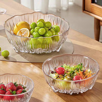 Lead-Free Crystal Glass Fruit Bowl and Snack Plate Set