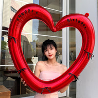 40-inch Hollow Heart Foil Balloon for Valentine's Day Decor