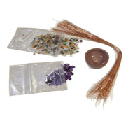 DIY Crystal Money Tree Kit with Copper Wire and Crushed Stones for Home Decor