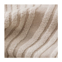 Two-Tone Striped Fleece Jacquard Fabric for Apparel and Home Decor