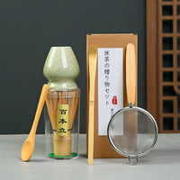 Matcha Bowl Set with Whisk and Stand, Ceramic Japanese-Style Tea Ceremony Kit