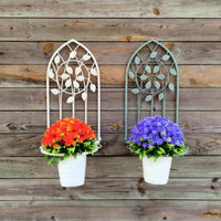 Wall-Mounted Iron Art Planter Basket for Balcony & Indoor Greenery
