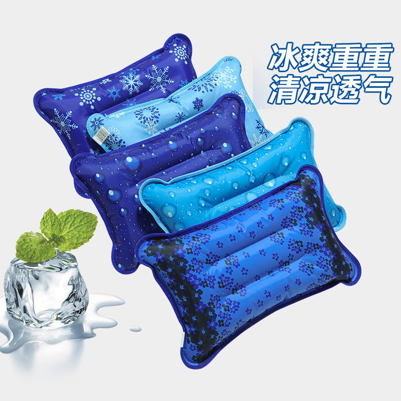 Inflatable Water Cooling Pillow for Summer, Breathable Ice Pillow Mat