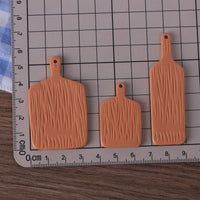 Miniature Wood Grain Tray for Dollhouse Decor and DIY Crafts