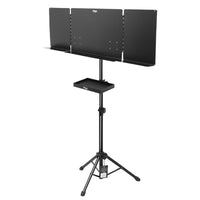 Professional Conductor's Music Stand, Extra Wide Folding Sheet Music Holder for Orchestra and Band