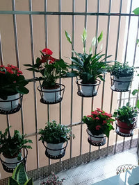 Balcony Railing Hanging Planter Rack for Succulents and Potted Plants, Iron Art Window Sill Flower Pot Holder