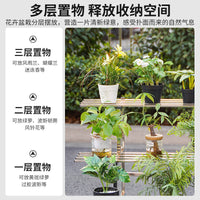 Stainless Steel Multi-Tier Plant Stand for Balcony & Garden, Ladder Design Flower Pot Rack