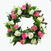 Artificial Rose Garland Wreath for Door Decor and Event Decoration