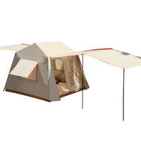 Automatic Pop-Up Ridge Tent for Outdoor Camping, Double Layer Waterproof Family Shelter