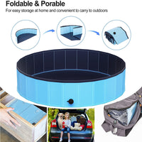 Foldable PVC Pet Swimming Pool for Dogs and Cats, Portable Bathing Tub