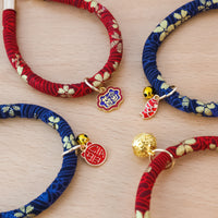 Pet Collar with Bell for Cats and Small Dogs, Adjustable Lucky Charm Necklace