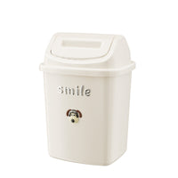 Narrow Rectangular Bathroom Trash Can with Lid, Flip-Top Waste Bin for Home Living Room
